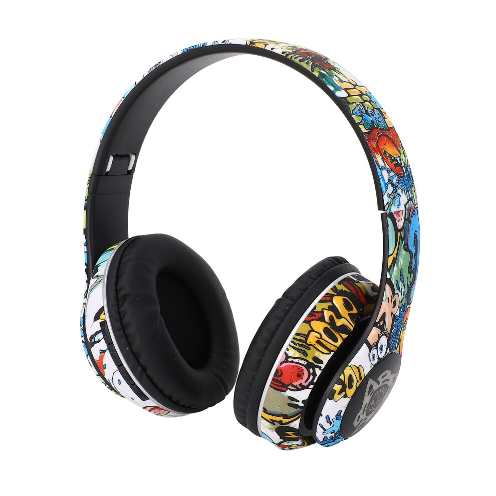 Wireless Bluetooth Headset Multifunctional Noise Reduction Deep Bass Innovative Graffiti Design Bluetooth Headphones 8381324903133