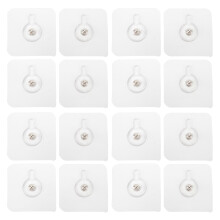 50 PCS Adhesive Hooks ABS Traceless Self Adhesive Reusable Kitchen Wall Hooks for Kitchen Bathroom