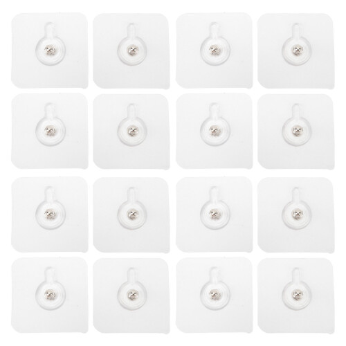 50 PCS Adhesive Hooks ABS Traceless Self Adhesive Reusable Kitchen Wall Hooks for Kitchen Bathroom