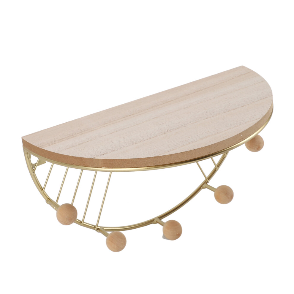 Modern Wall Shelves Fan Shaped Textured Exquisite Floating Shelves For Living Rooms Bedrooms Study Rooms Gold 7601324903782