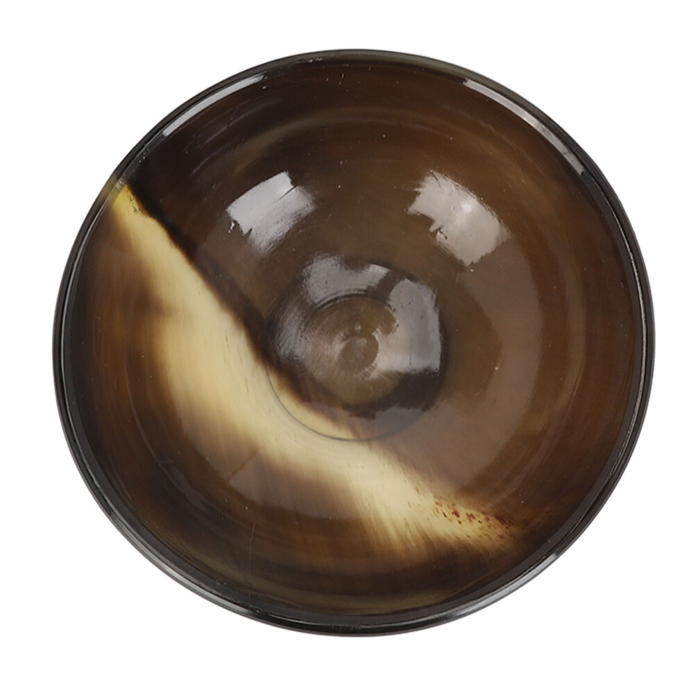 Guasha Board Dish Bowl Round Shape 8cm Diameter Sleek Surface Durable Ox Horn Shave Bowl for Massage