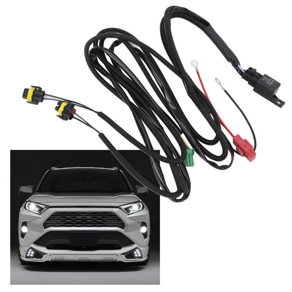 Fog Switch Wiring Kit Switch Wire Harness With 40A Relay For Land Cruiser Rav4 Corolla Yaris Highlander Dc12v Light 5021324907986