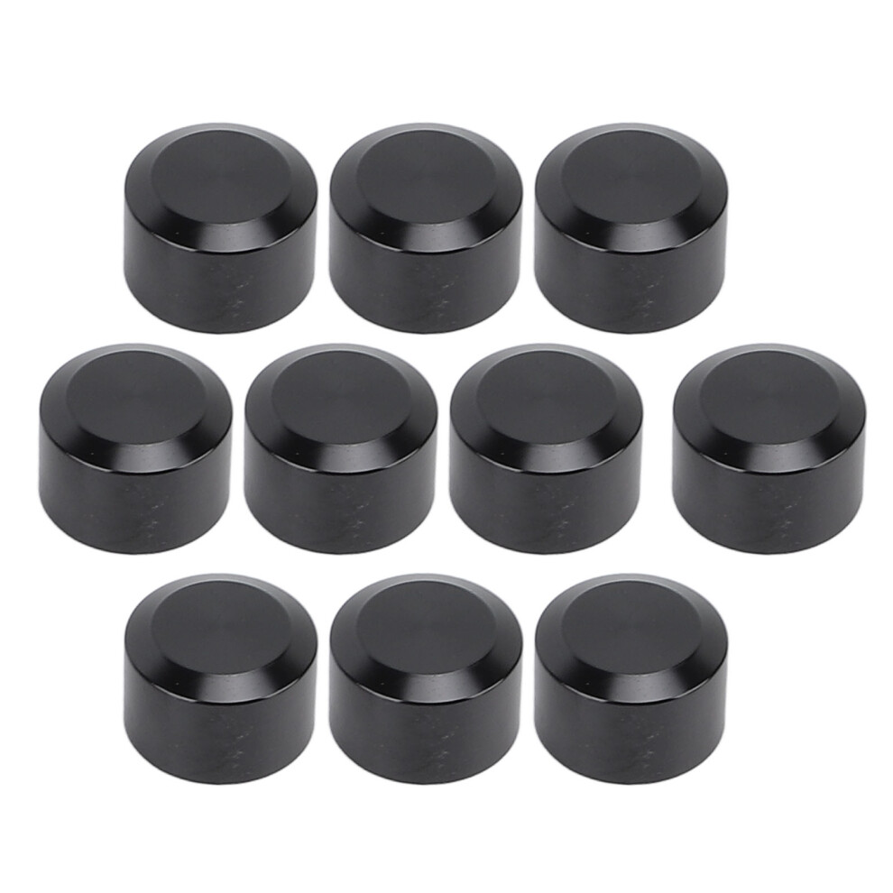 10Pcs Motorcycle Head Bolt Cover Black Flat Cnc Aluminum Engine Screw Topper Covers Caps Universal For Motor Transmission Chassis Large 11M 3131324908189