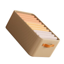Clothing Storage Box Foldable Large Capacity Non Woven Fabric Drawer Type Clothing Organizer Extra Large Khaki 18.8 X 11.6 X 9.4in