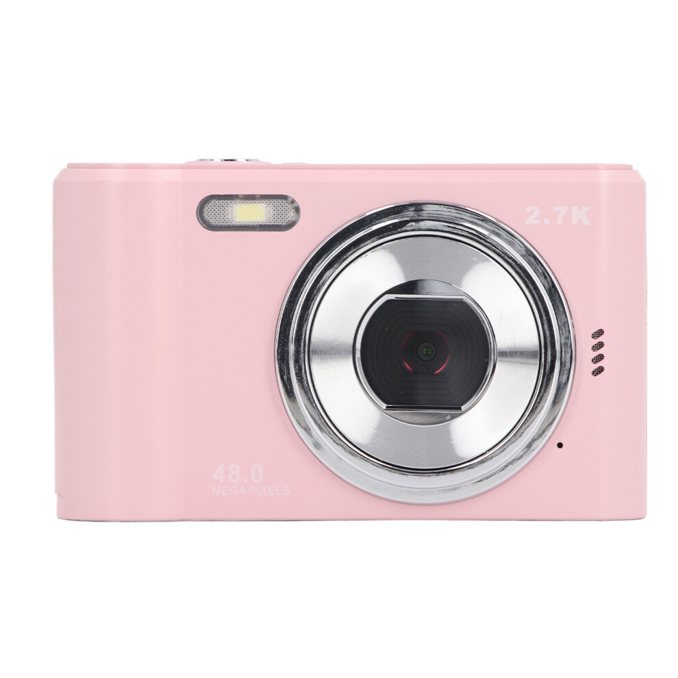 HD 1080P Digital Video Camera for Kids 2.4inch IPS Screen 44MP Auto Focus Rechargeable Vlogging Camera with Flash Pink