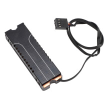 M.2 2280 SSD Heatsink with PWM Cooling Fan Aluminum Alloy Copper M.2 2280 SSD Cooler for Gaming PC