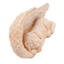 Hund Angel Statui mit LED-Lichtern, Resin, 19,5x9,5x7cm, wetterfest