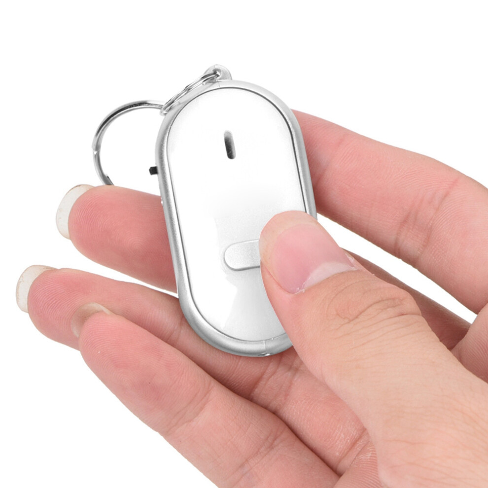 Anti Lost Alarm Key Finder Locator Bag Whistle Sound Control With Battery White 5011324917429