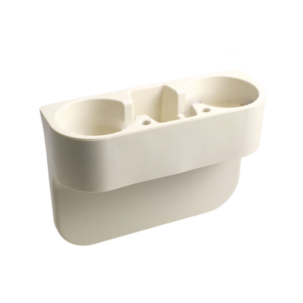 Car Console Cup Holder Multifunctional Sturdy Stable Reliable Stylish Car Seat Phone Crevice Organizer For Cars Beige 3711324919783