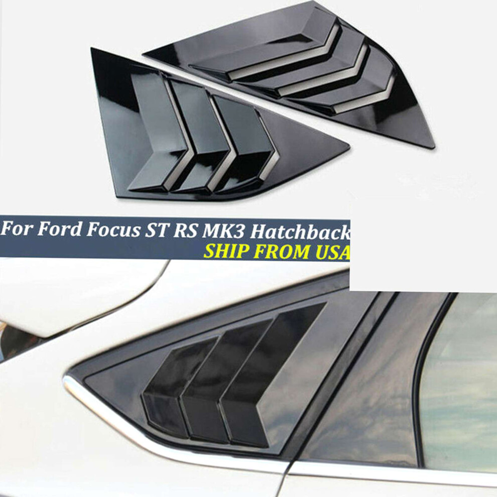 2Pcs Rear Window Louvers Car Rear Window Blinds Side Tuyere Louvers Vent Replacement For Focus St Rs Mk3 Hatchback 9431324924436