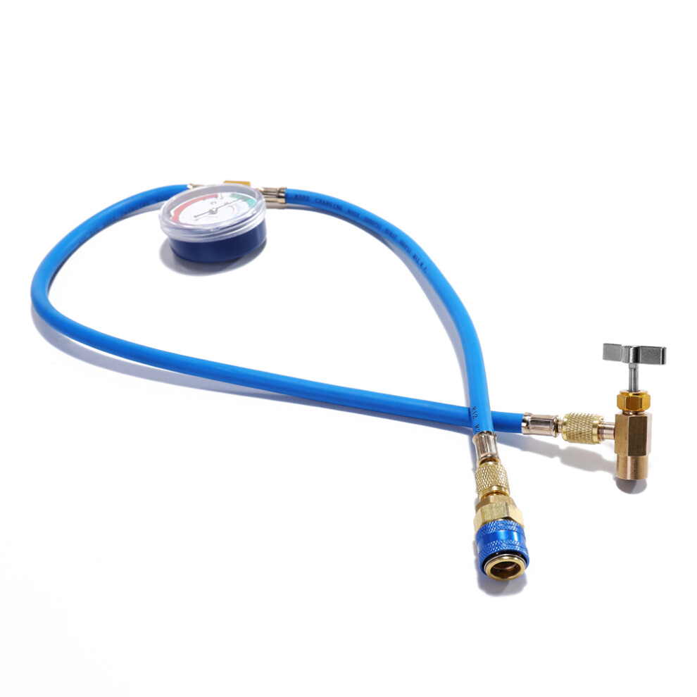 Ac R134a Car Auto Air Conditioning Refrigerant Recharge Measuring Hose Gauge Kit 8481324925170