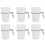 6 Sets Pegboard Bins with Rings Hooks Cups Transparent 3