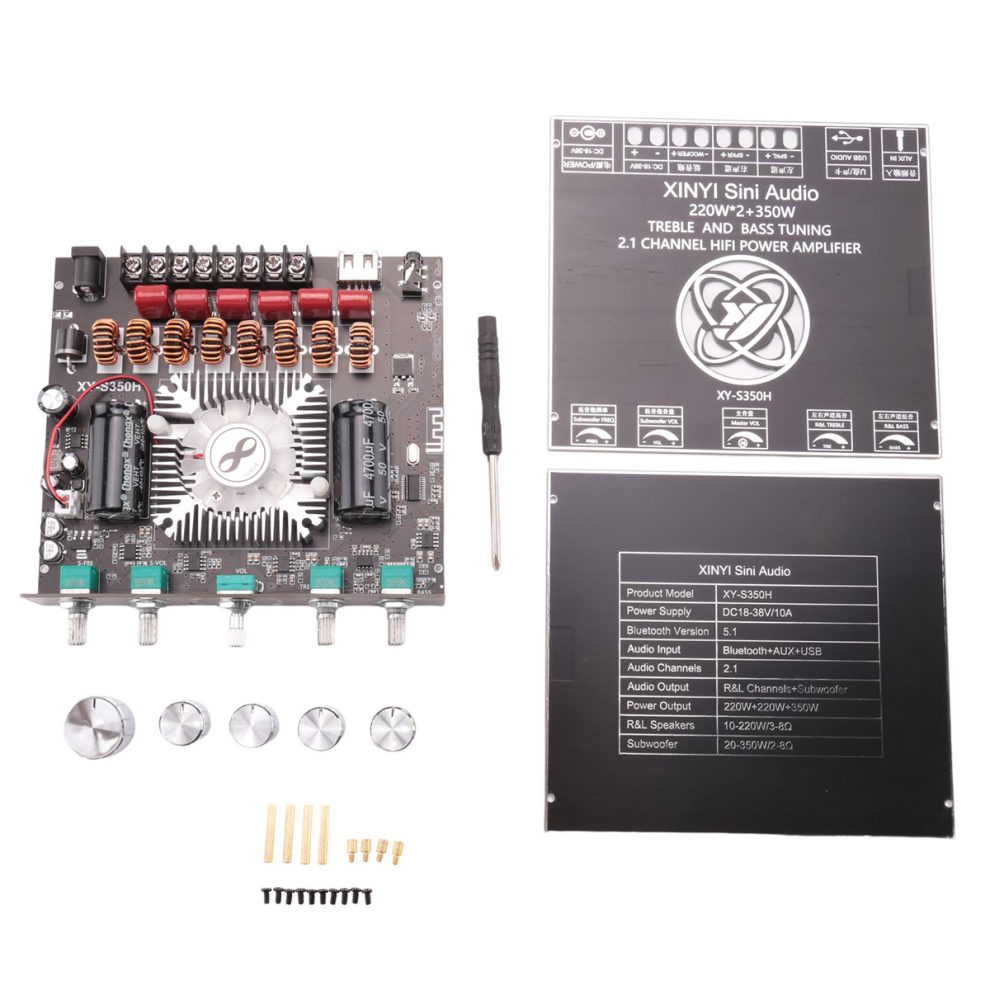 2.1-Channel Tpa3251 Bluetooth Digital Amplifier Module,220Wx2+350W 4852874547688