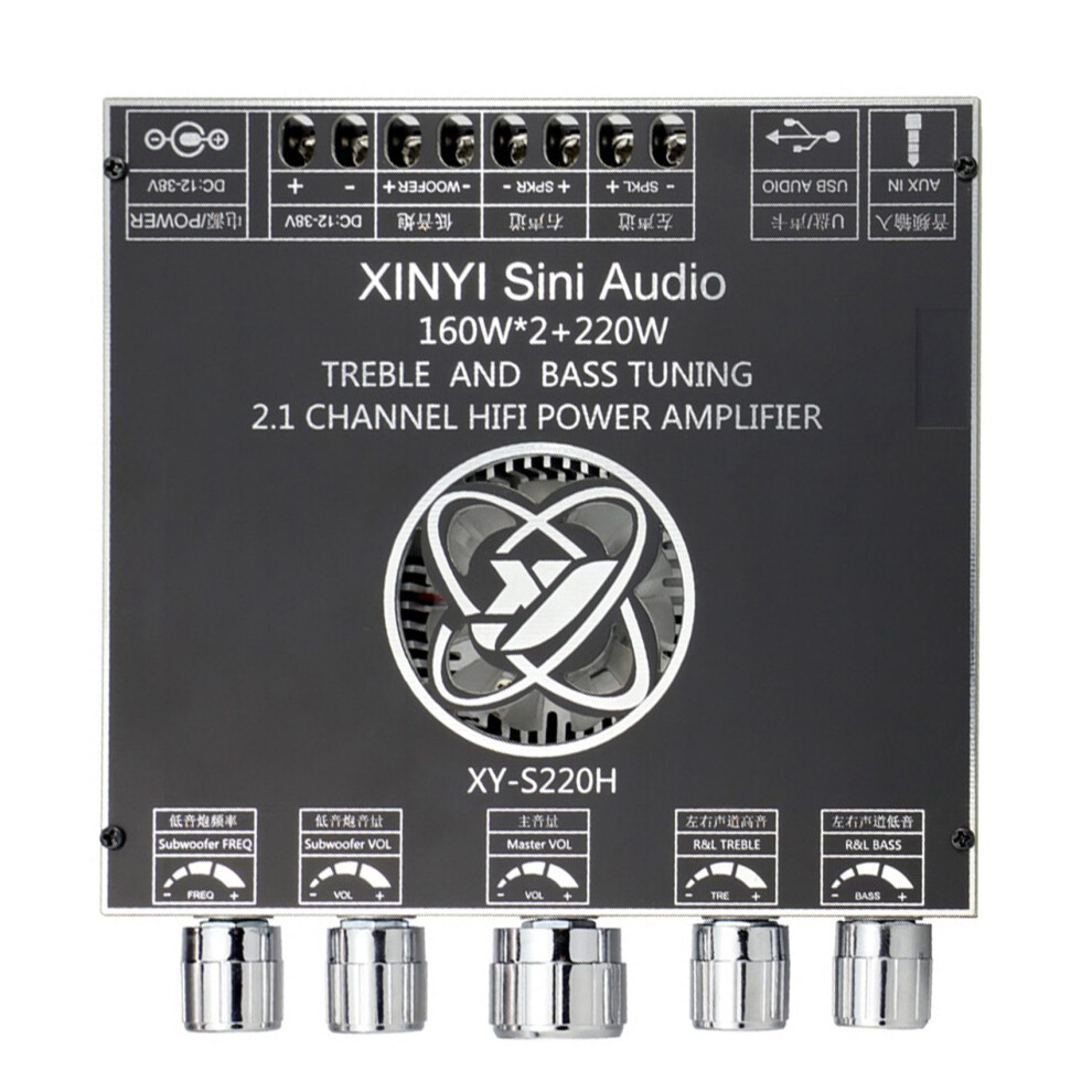 Xy-S220h 160Wx2+220W Power Amplifier Board Tda7498 Subwoofer Module 4852874547916