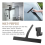 Shower Squeegee, Black Wiper Without Drilling with Hanging Hook 7