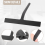 Shower Squeegee, Black Wiper Without Drilling with Hanging Hook 8