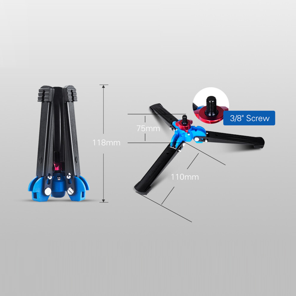 Manbily M-1 Portable Universal Mini Three Feet Support Tripod Stand Base Monopod Stand For Monopod Ball Head With 3/8" Screw 5091324926805