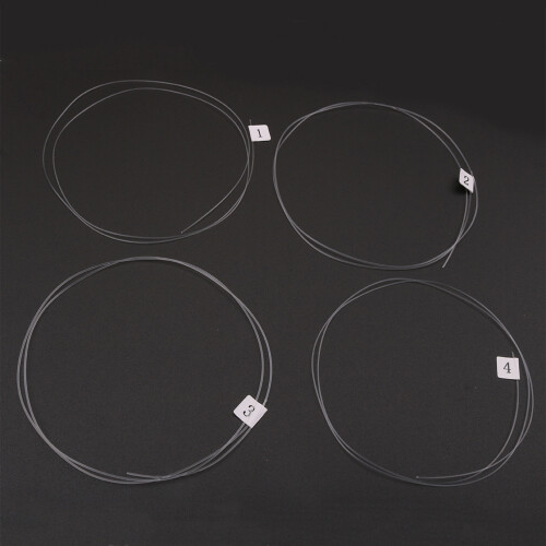 4er-Set Kohlenstofffaser-Ukulele-Saiten transparent 1