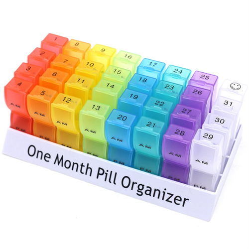 Monthly Pill Organizer 2 Time a Day, 31 Day Case 1