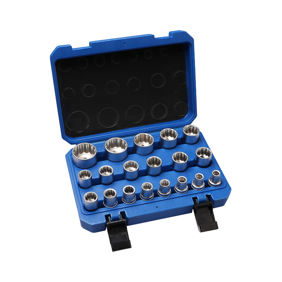 19-Piece 12-Angle Socket Wrench Set Repair Tools 8-32Mm 4852874553535