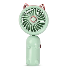 Portable Hand Held Fan with Cat Ears - Mini Fan(Green)