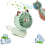 Portable Hand Held Fan with Cat Ears - Mini Fan(Green) 4