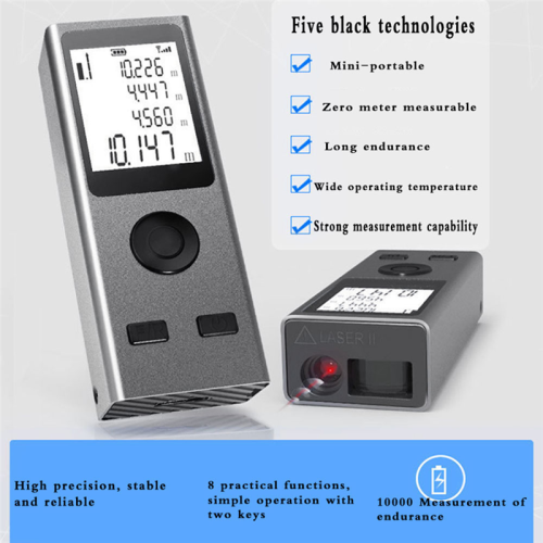Mini Laser Rangefinder Digital Tape Measure Ruler 2
