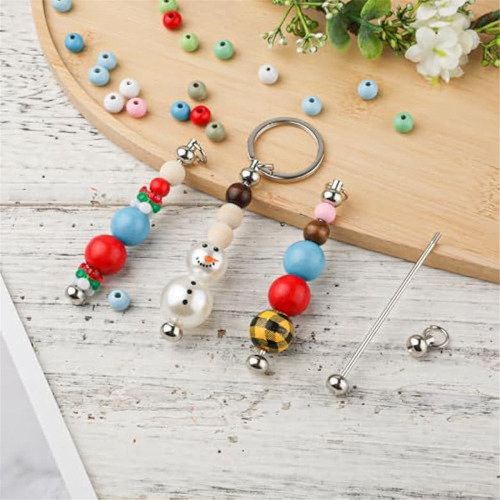 50Pcs Blank Beadable Keychain Bars,Metal DIY Bead Bar 2
