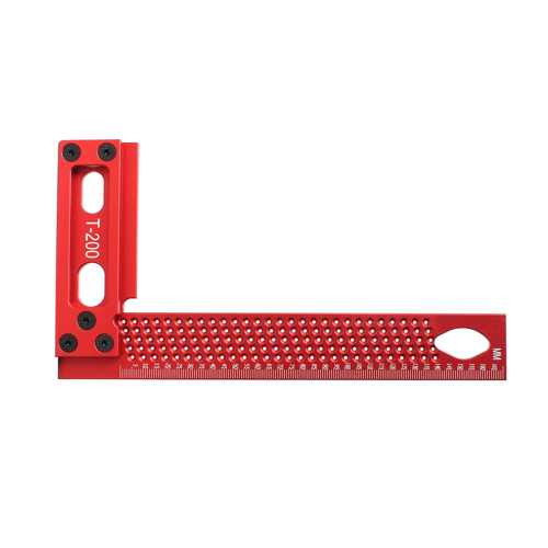 200MM Precision Scale Ruler L-Type Hole Aluminum Alloy