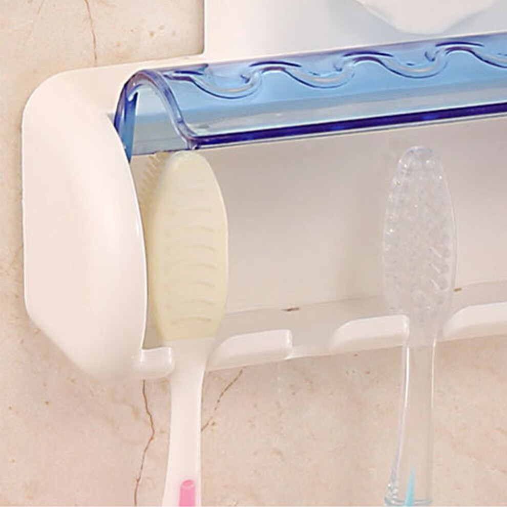 Toothbrush Rack Wall Mounted Toothbrush Holder Container with Cover Waterproof Dust-proof Suction Cup Electric Toothbrush Case Bathroom 5 T