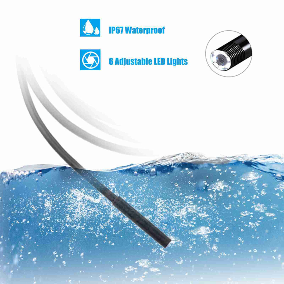 3-In-1 Industrial Endoscope Borescope Inspection Camera Built-In 6 Leds Ip67 Waterproof Usb Type-C Endoscope For Android Smartphones/Pc 8701324932344