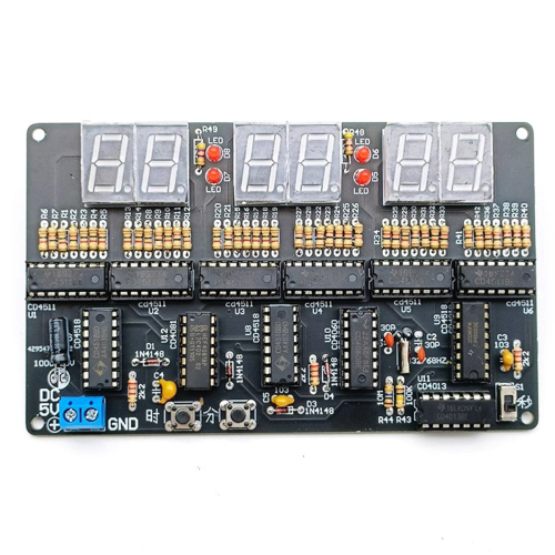 DC 4,5V–5,5V 6-bitars digital klockkrets-kit, lödning och gör-det-själv-delar 2