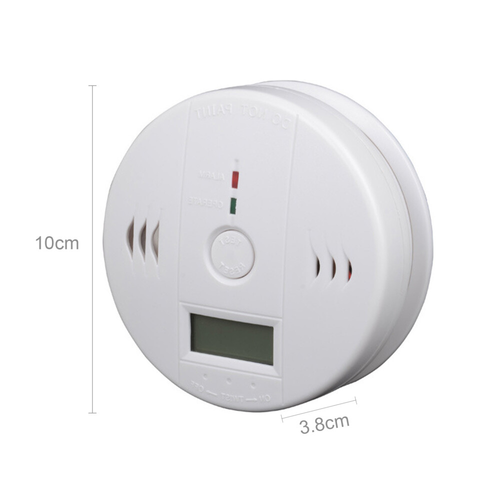 Carbon Monoxide Alarm Detector Co Alarm Detector Powered By Battery With Lcd Display Voice Warning 8091324932599