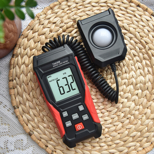 TASI Digital Light Meter Illuminance Lux Meter with Record Function LCD Display 0~200,000 Measurement Range Flexible Sensor Light Tester fo 1