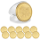 10 stuks messing munten voor lasergraveren 3