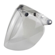 Open Face Helmet Visor Motorcycle Helmet Bubble Lens 3-Snap Bubble Wind Visor
