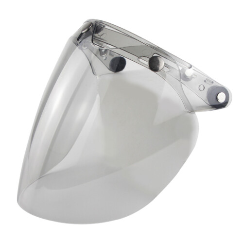 Open Face Helmet Visor Motorcycle Helmet Bubble Lens 3-Snap Bubble Wind  Visor