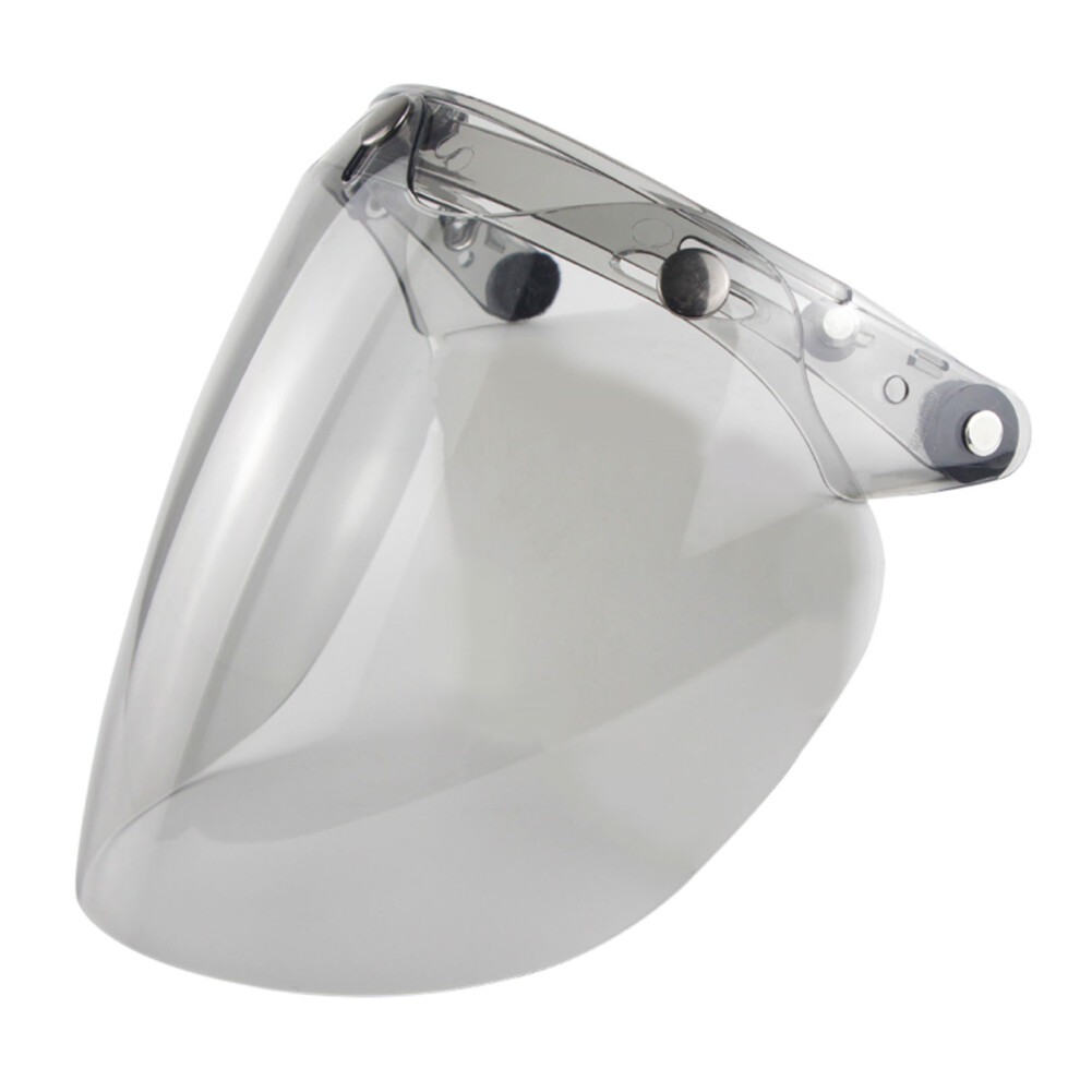 Open Face Helmet Visor Motorcycle Helmet Bubble Lens 3-Snap Bubble Wind Visor 8771324934167