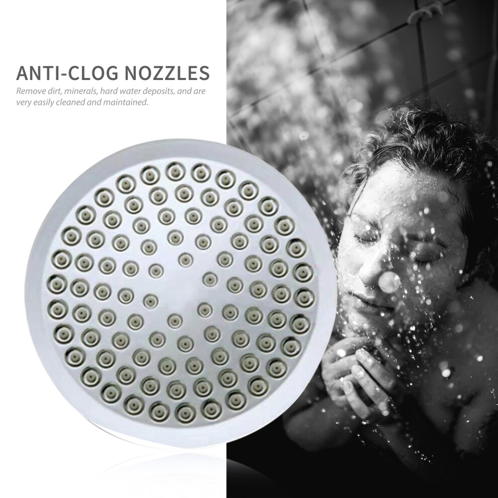 6 Inch High Pressure Shower Head G1/2 Rain Showerhead Adjustable Bathroom Shower Head Spray Showerhead Polished Chrome Bath Rain Round Show-image-OPC-PHX5SDP-NEW