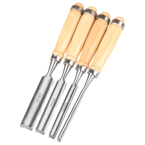 Sett med 4 tremeisler, rund og buet 1
