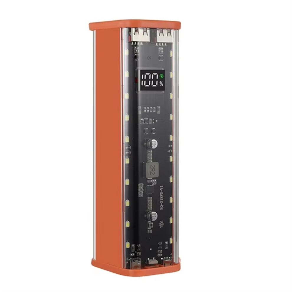 Diy Power Sources Box 18650 Battery Holder 8 Slot, Orange 4852874585383