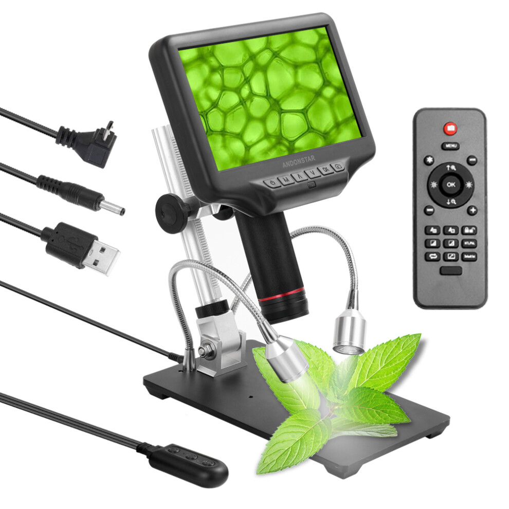 Andonstar AD407 7 Inch Screen 3D Digital Microscope 270X 1080P Multimedia Interface Long Object Distance Microscopes for Mobile Phone Repai