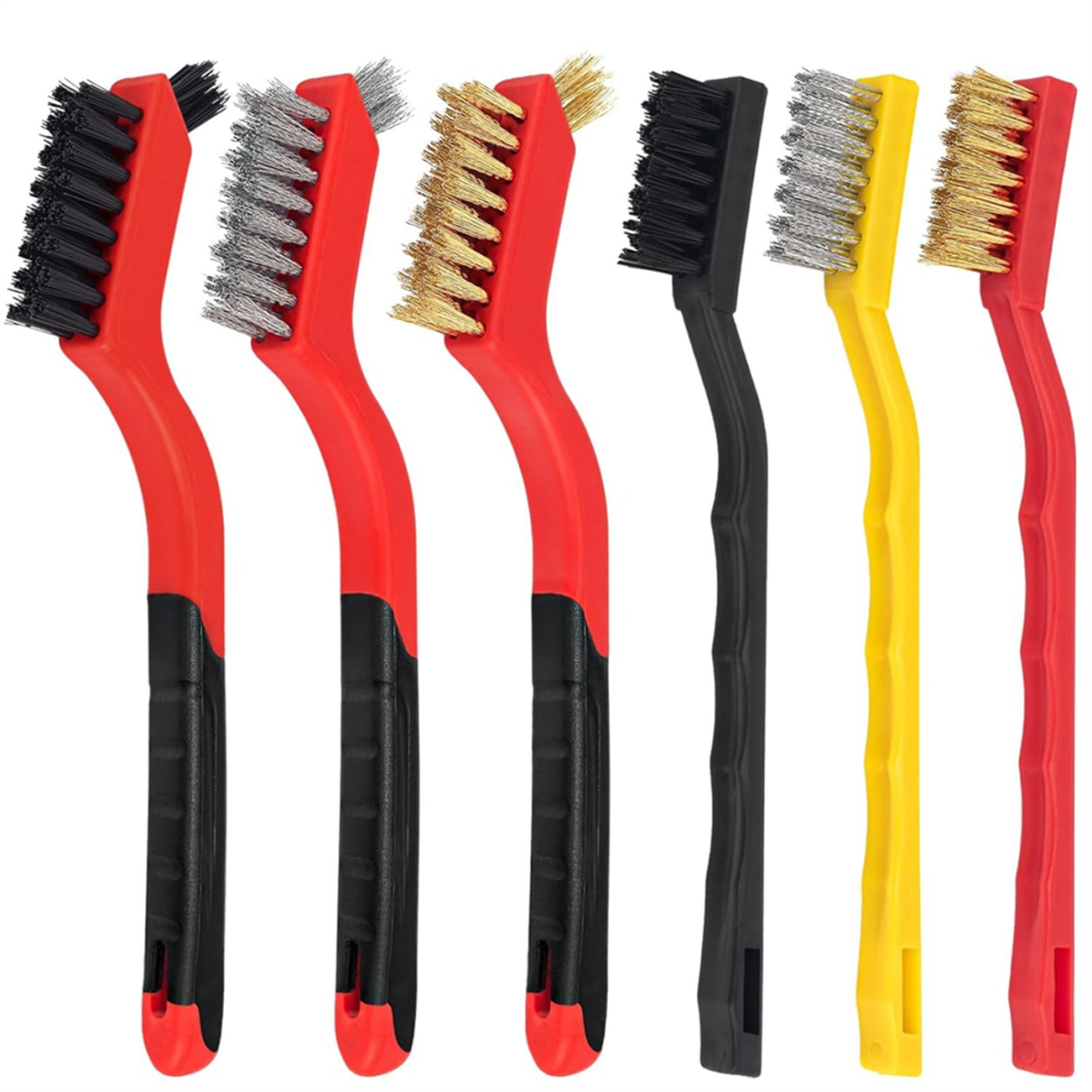 Wire Brush Set 6Pcs, Bristle Brushes For Cleaning Rust 4852874587509
