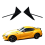 Autocolant decorativ pentru spoilerul lateral al barei frontale pentru A90/A91 7