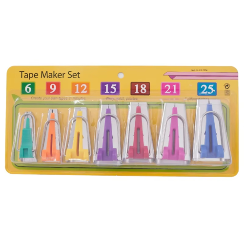Set of 7 Size Fabric Bias Tape Makers 6-25MM Binding Tool 1