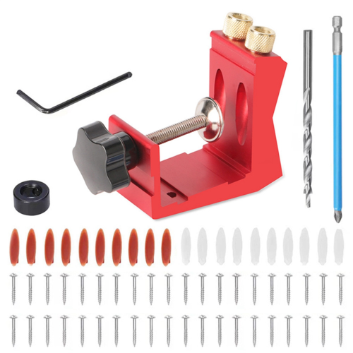 45pcs Hole Jig Kit Dowel Drill Joinery Screw Carpentry Locator,A