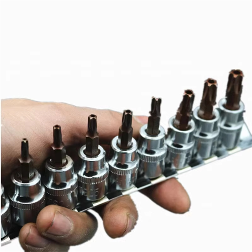9 stuks 5-punt Ster Torx Schroevendraaiersbits voor 1/4 inch drive socket 2