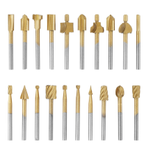 20Pcs Wood Carving Bits Engraving Router Bit, HSS Rotary Burr Set