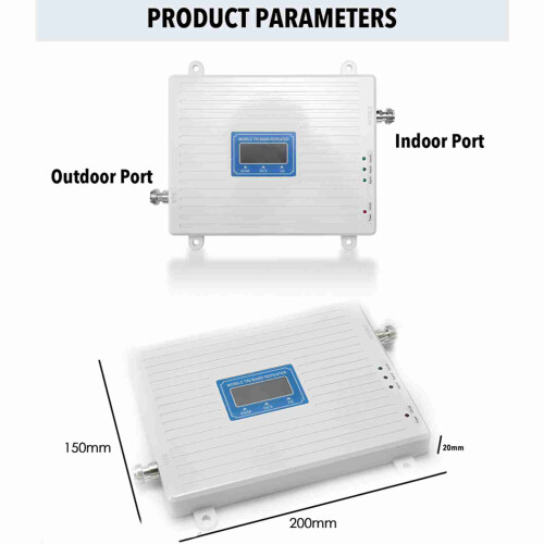 Mobile Signal Repeater LCD Display Wide Coverage 900/1800/2100MHz Tri Band Amplifier 1