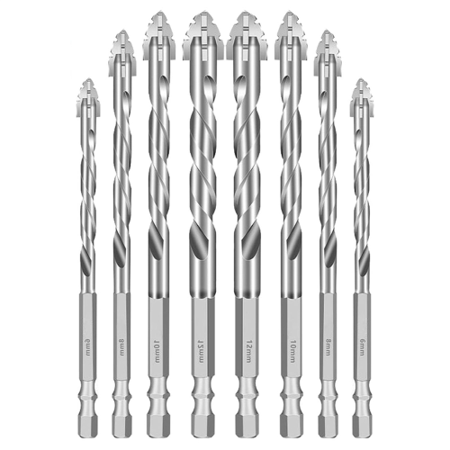8PCS Drill Bits, Multifunctional Wear-Resistant Masonry Bit